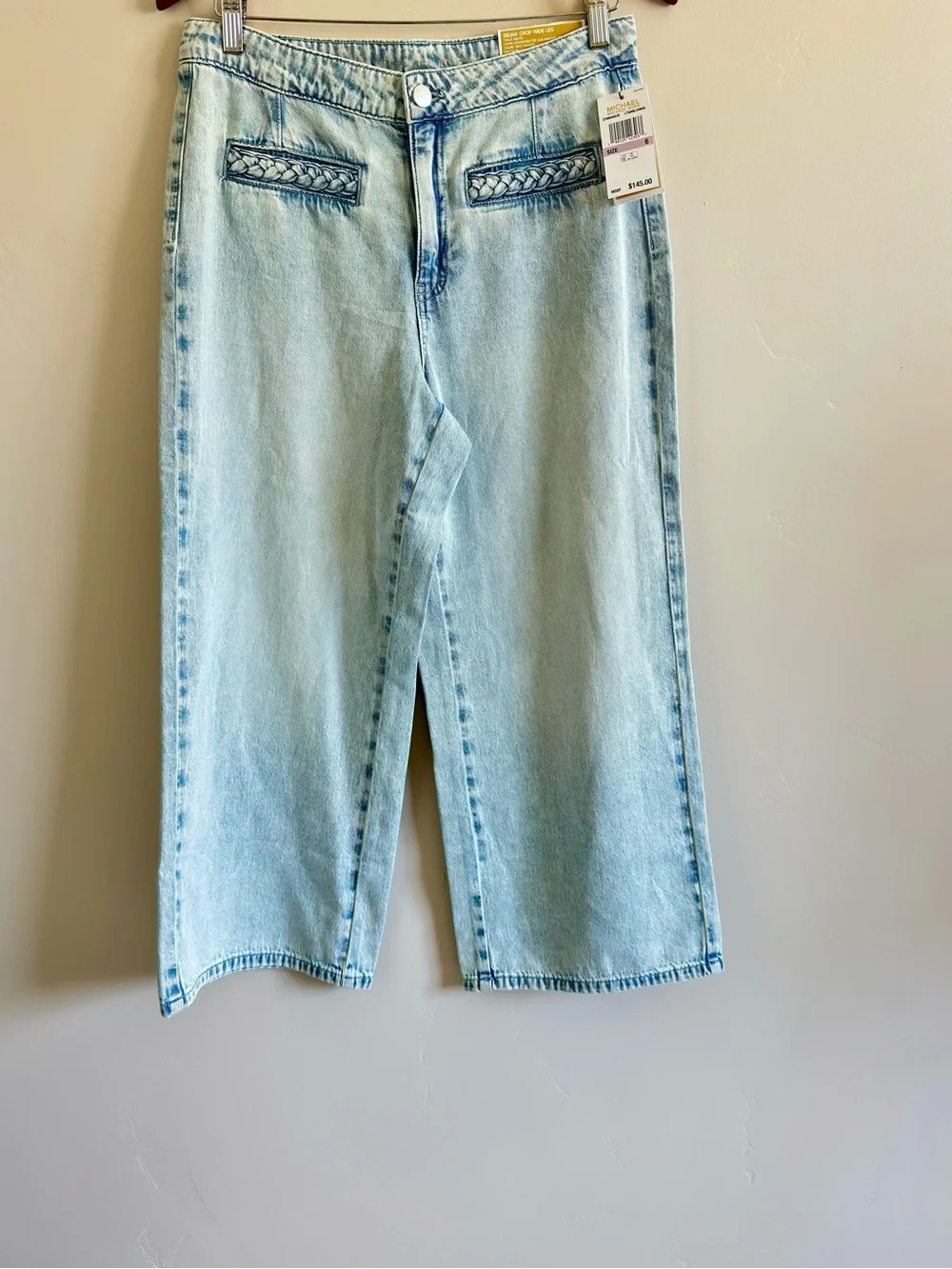 Michael Kors Selma Crops Wide Leg High Rise Pants Size 6 NWT